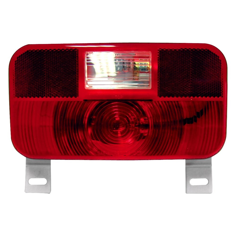 Peterson 8.6"x4.6" Reflectorized Red Rectangular Bolt-on Mount Tail Lights