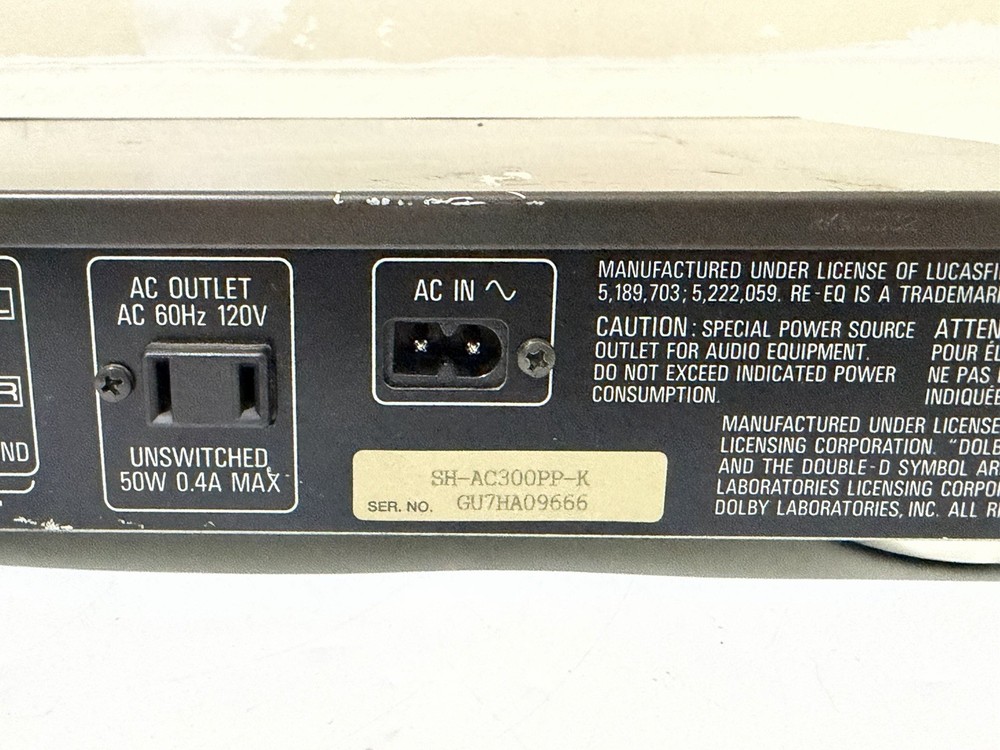 Technics SH-AC300 Digital Surround Processor With Power Cord