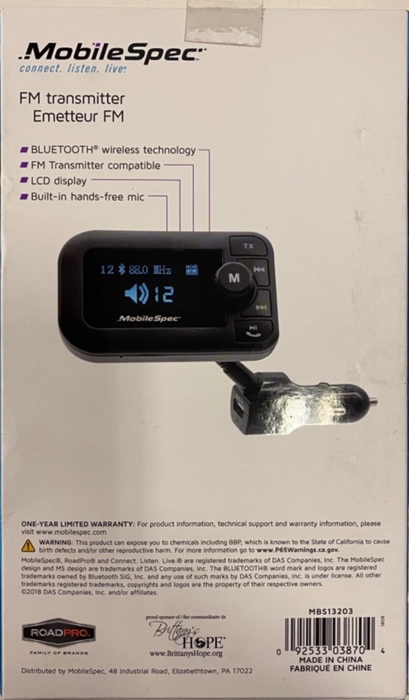 2/$23.99 MobleSpec FM Transmitter (MBS13203)