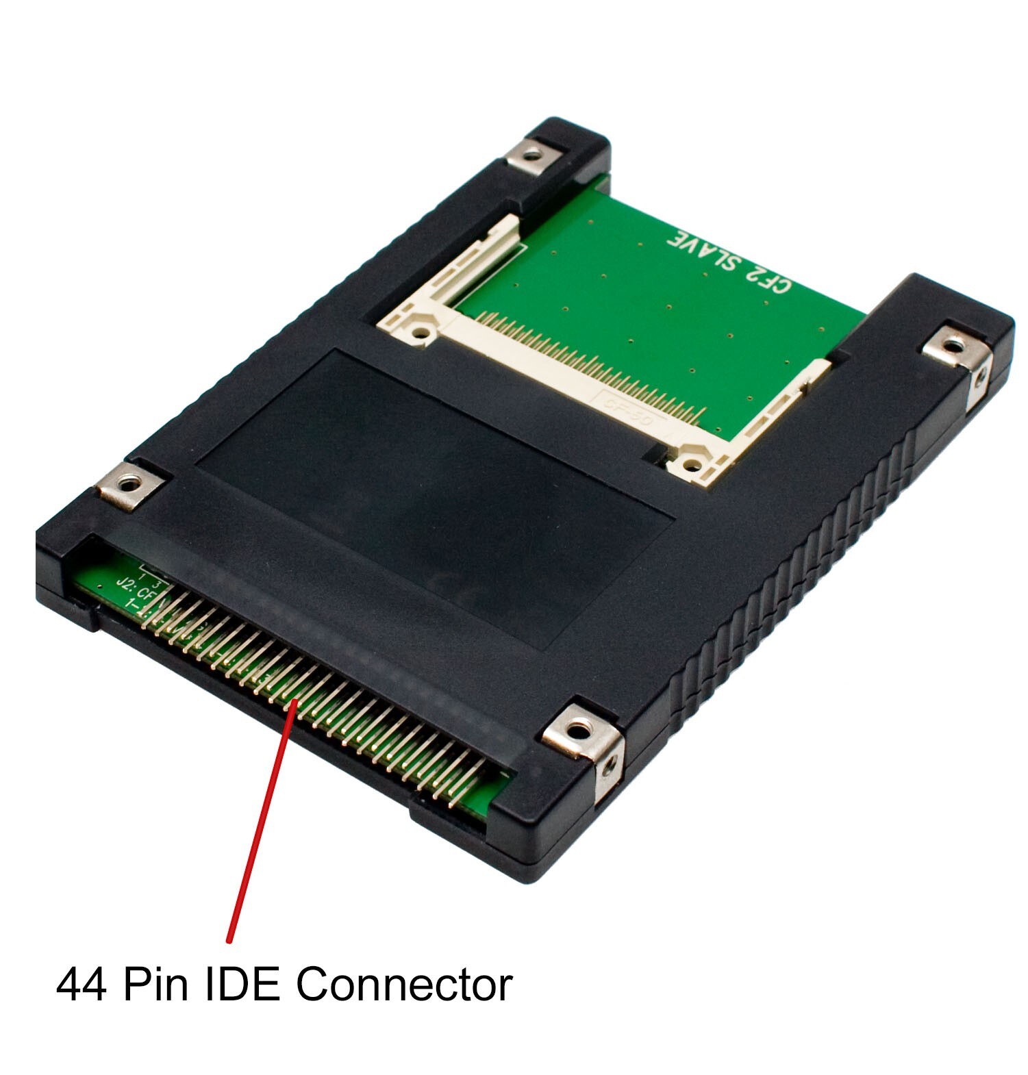Dual Compact Flash CF to 44 Pin IDE/PATA 2.5" Adapter Enclosure, Black SD-ADA...