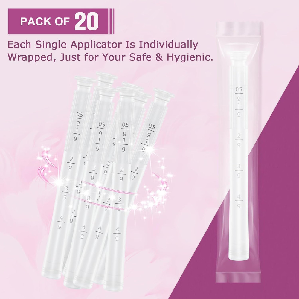 Disposable Vaginal Applicators – Updated with Dosage Markings, Individually Wrap