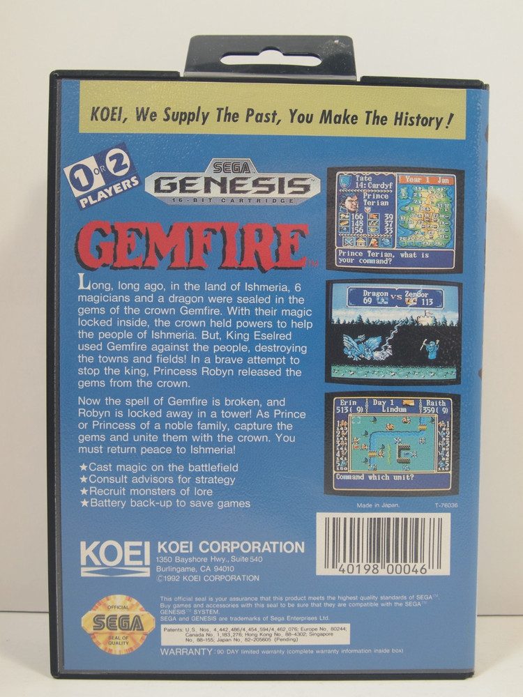 Gemfire Case (SEGA Genesis) Authentic BOX ONLY
