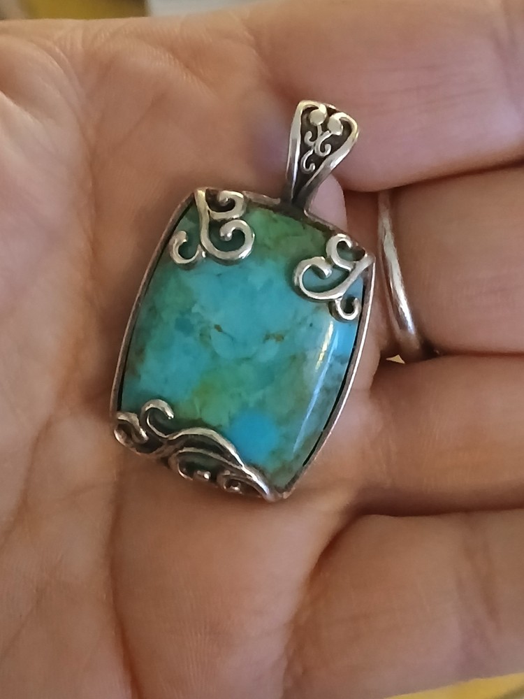 Natural Turquoise Sterling Silver ENHANCER