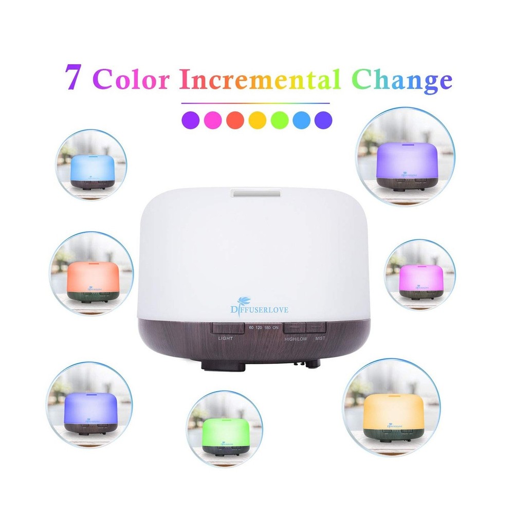 Diffuserlove Essential Oil Diffuser 500ML Aromatherapy Diffuser Mist Humidifi...