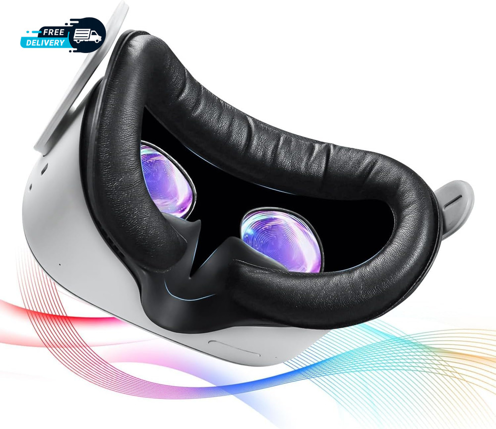 Face Pad Replacement for Oculus Quest 2 - Comfortable PU Leather & Memory