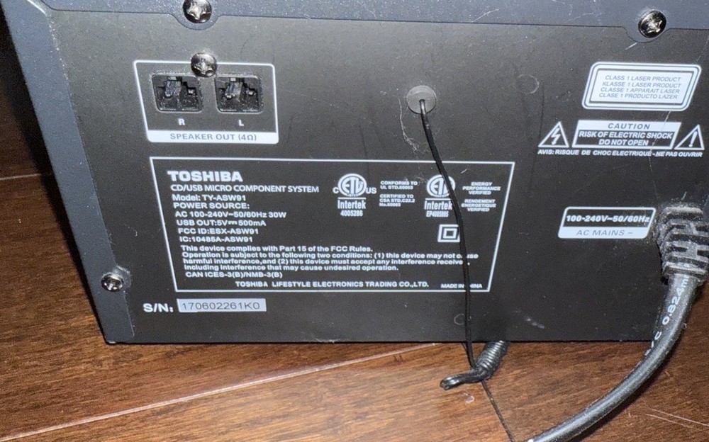 Toshiba TY-ASW91 Bluetooth Micro Component USB Box Only!