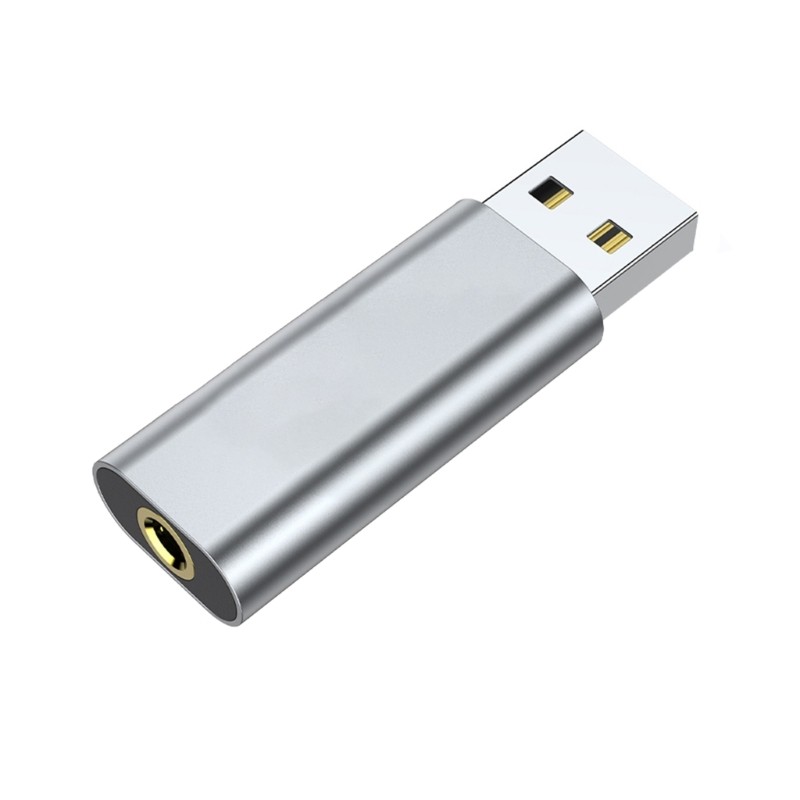 Small USB to 3.5mm Jack Adapter USB Adapter Support Computer Laptop