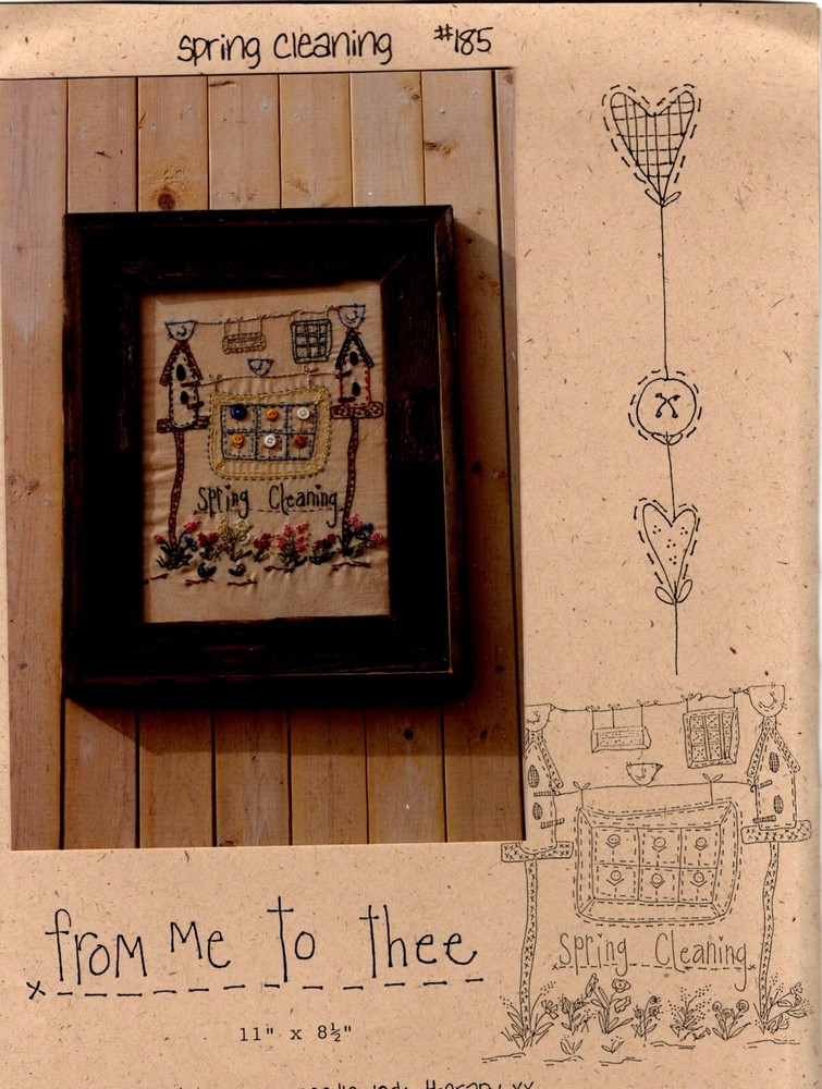 Spring Cleaning Stitchery Craft Pattern by The Basket Case 185