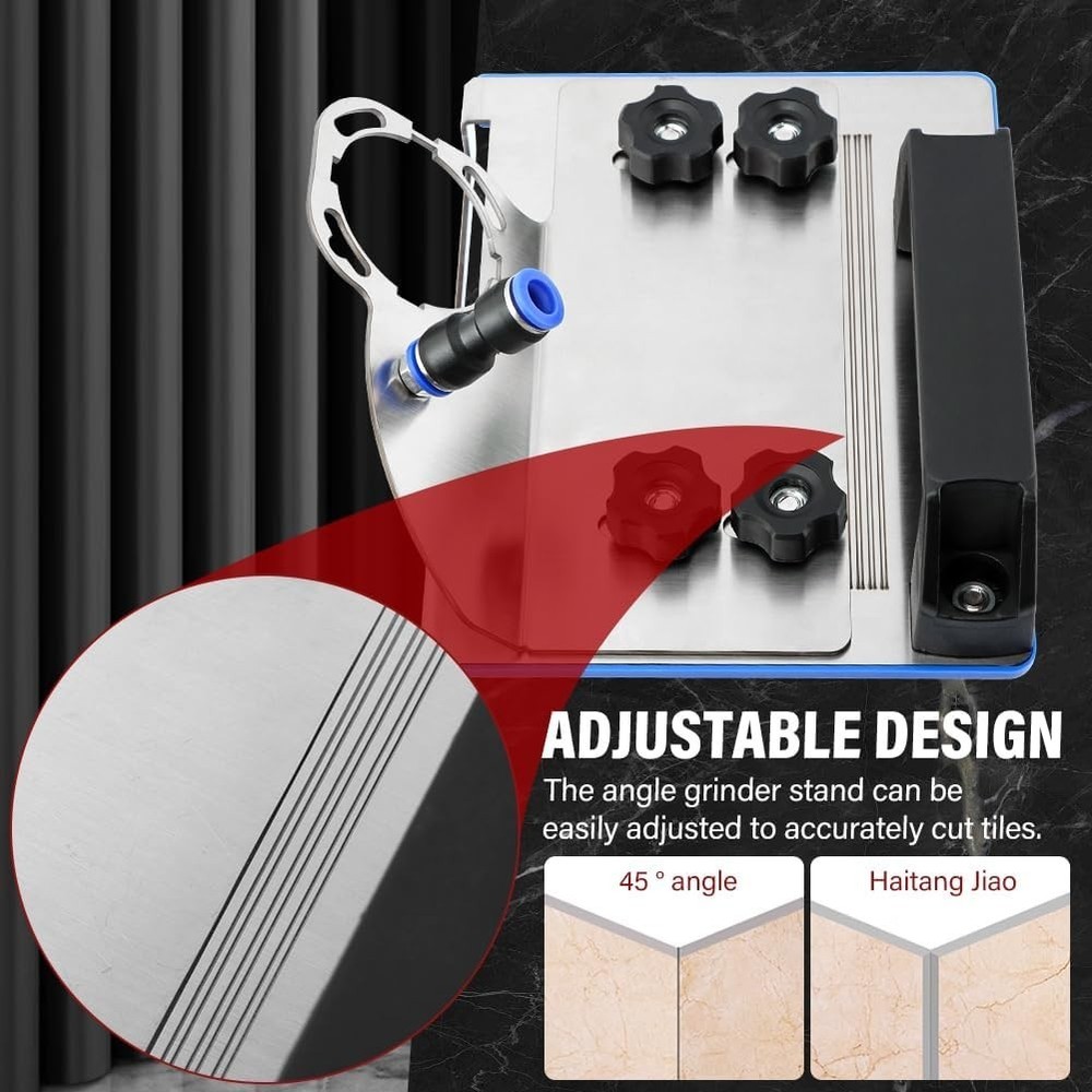 45 Degree Tile chamfering Tool Angle Grinder Stand for 45° Tile Cutting 100-T...