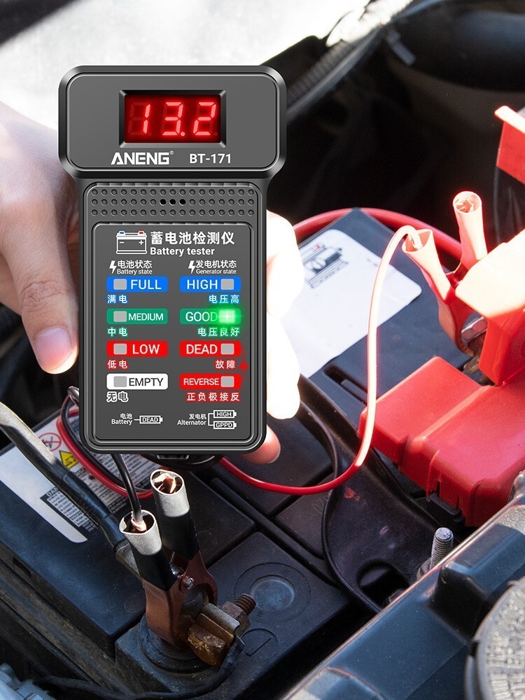 12V Car Battery Tester with LCD Screen & Indication, Universal Battery Analyzer