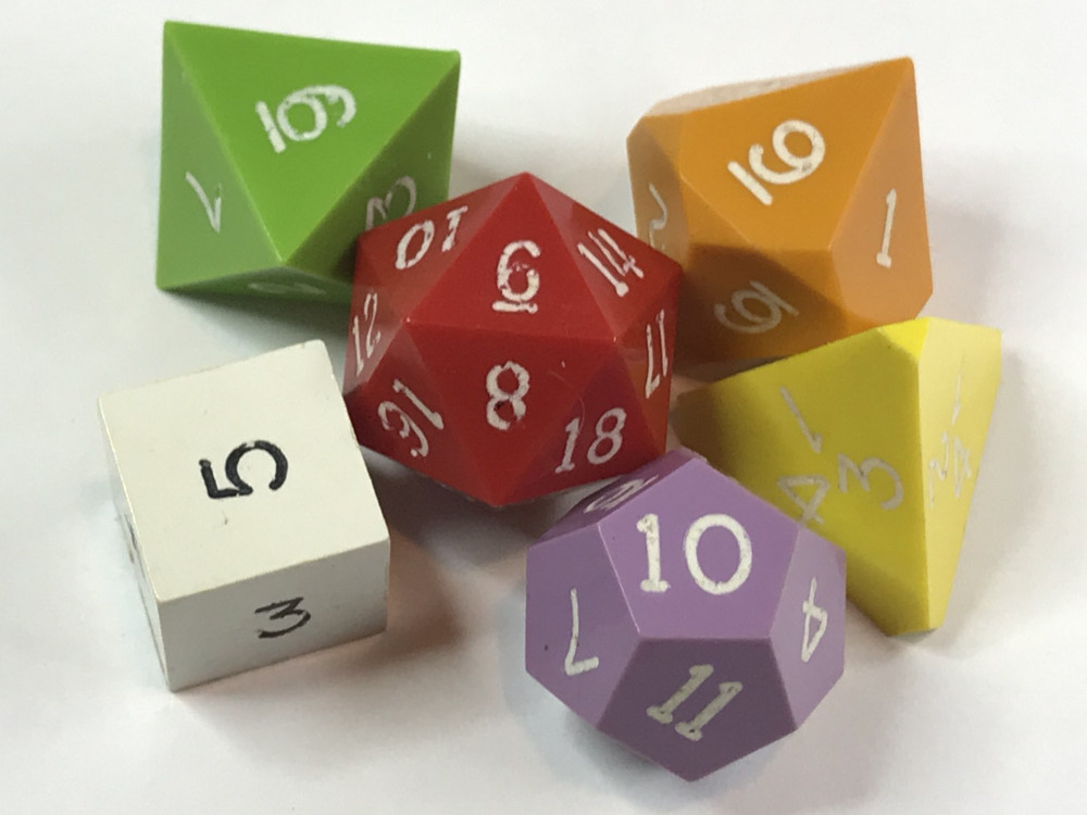 Vintage Gamescience Polyhedral Dice Set - Opaque - Game Dice rpg dnd