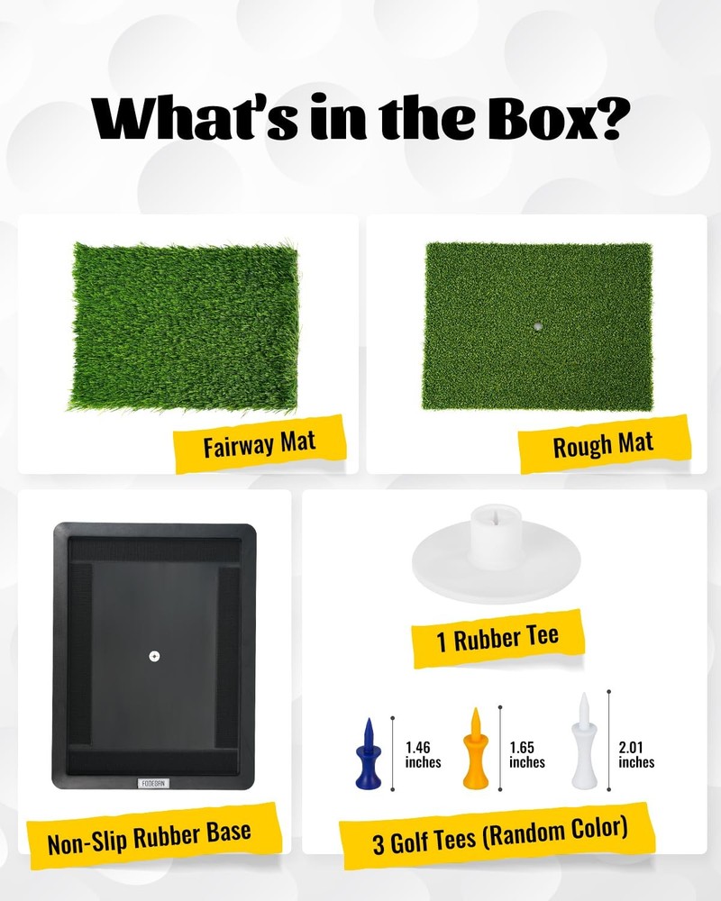 Best High-Precision Golf Hitting Mat Practice with Swing Path Feedback & Impact