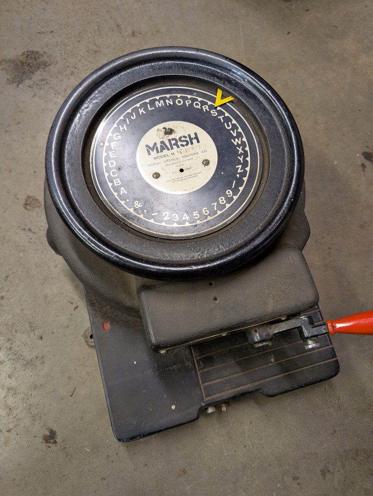 Marsh Stencil Machine 1/2" Letters Model H