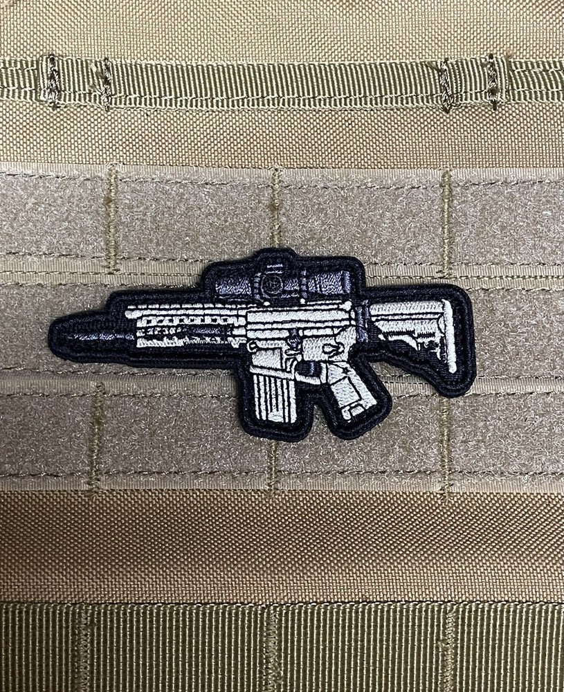 Sniper Rifle Patch 308 Gun Army Weapon COD Tactical Morale Hook Loop