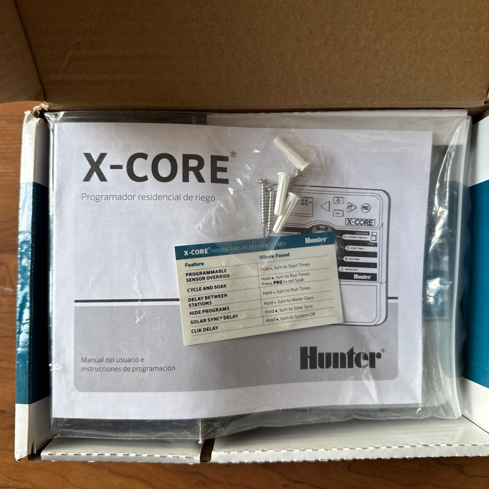 New Hunter X-Core 4-Station Zone XC-400i Sprinkler Irrigation Timer Controller