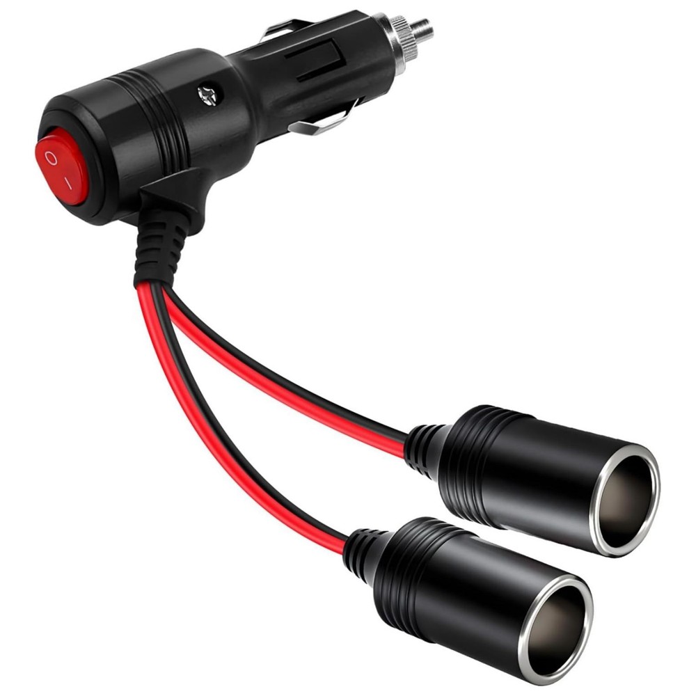 1PCS New 1 To 2 Design Universal Car Cigarette Lighter Splitter Adapter