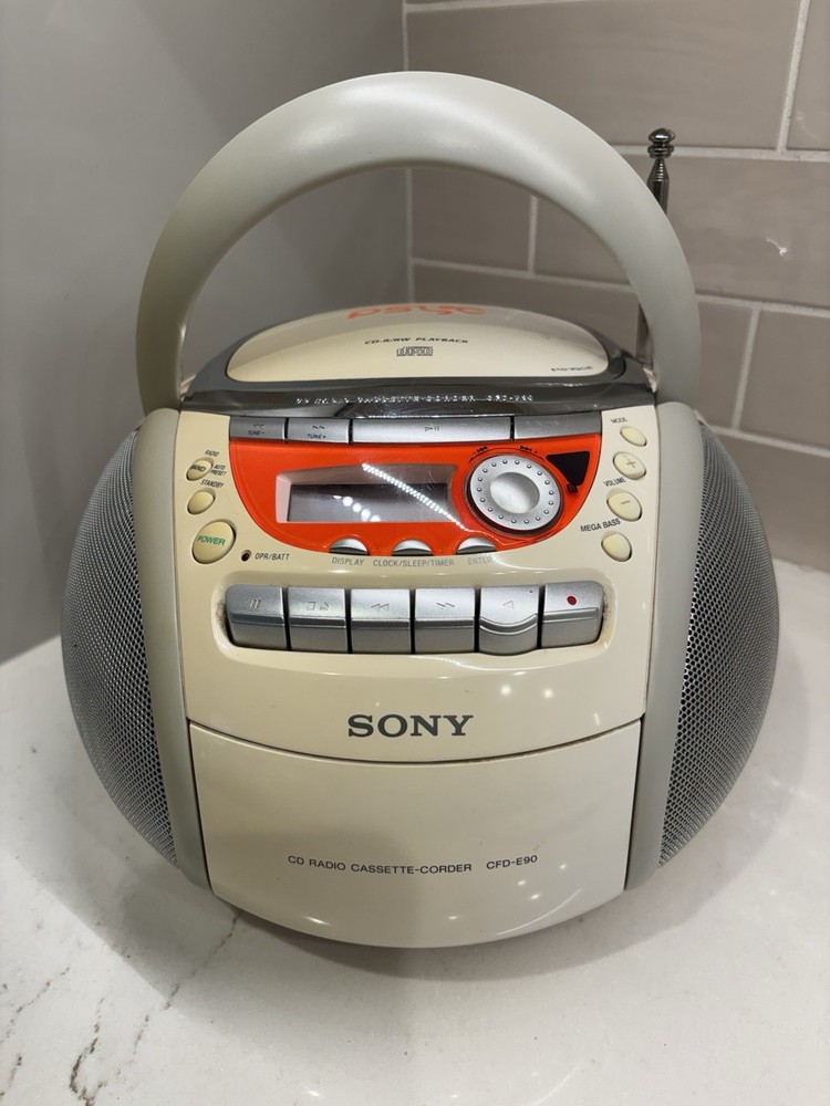 Sony CFD-E90 Boombox CD Radio Cassette-Corder...See Description