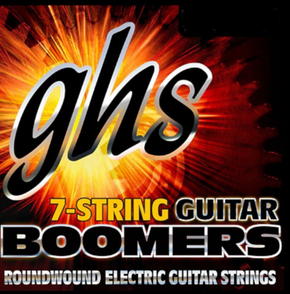 GHS Boomers Guitar Strings 7-String Roundwound Electric Medium 10-60