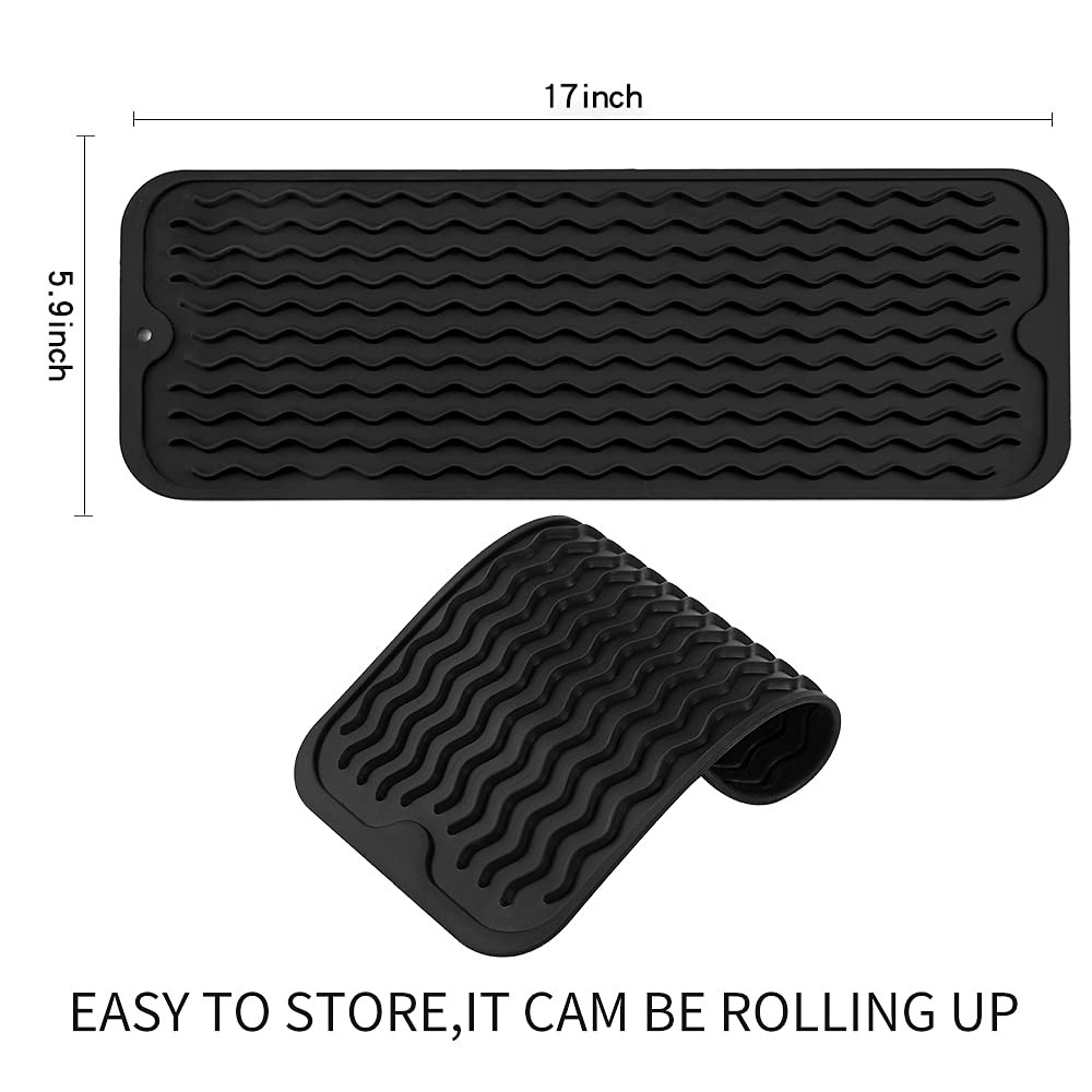 Silicone Dish Drying Mat for Multiple UsageEasy cleanEco-friendlyHeat-resista...