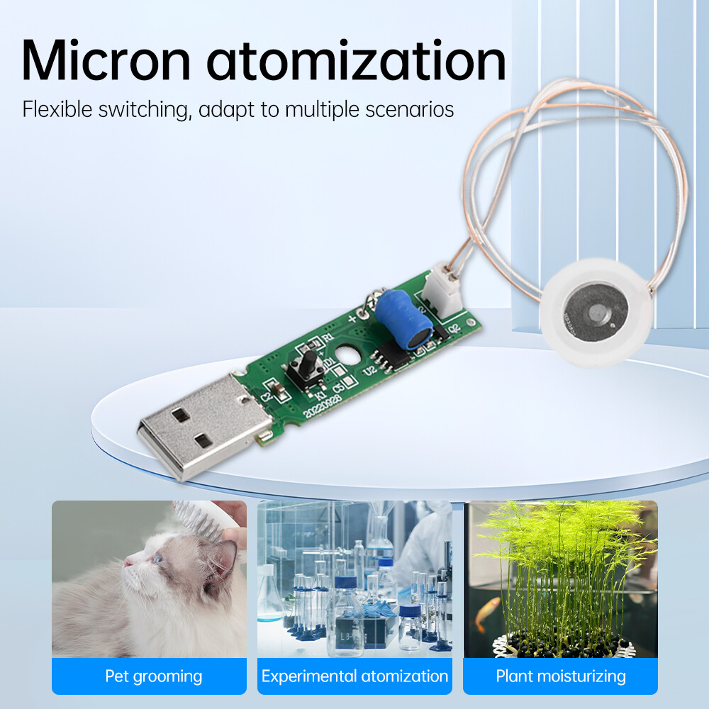 USB DC 5V Ultrasonic Mist Maker Atomizing Module Humidifier DIY Kits 108KHZ