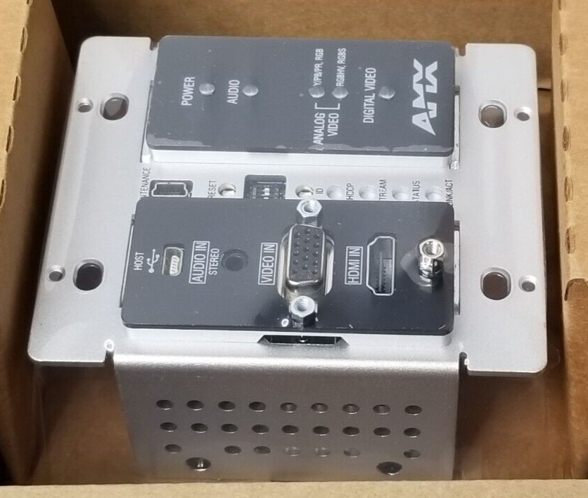 OPEN BOX/ AMX FGN1115-WP-BL Wall plate Minim Compression Video over IP Encoder