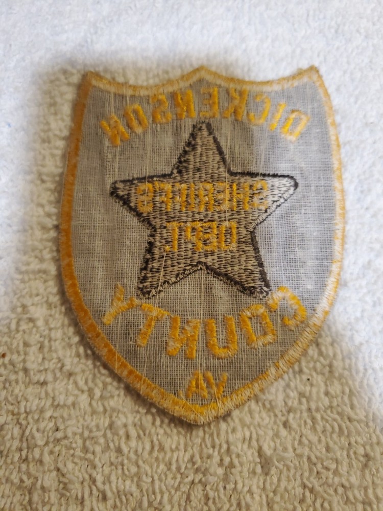 Obsolete shoulder patch from the Dickenson County Sheriff's Office in Virginia