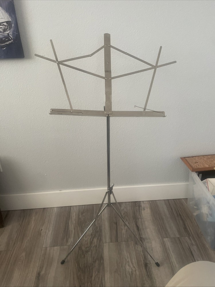 Vintage Belmonte Folding Chrome Music Stand - Adjustable EUC