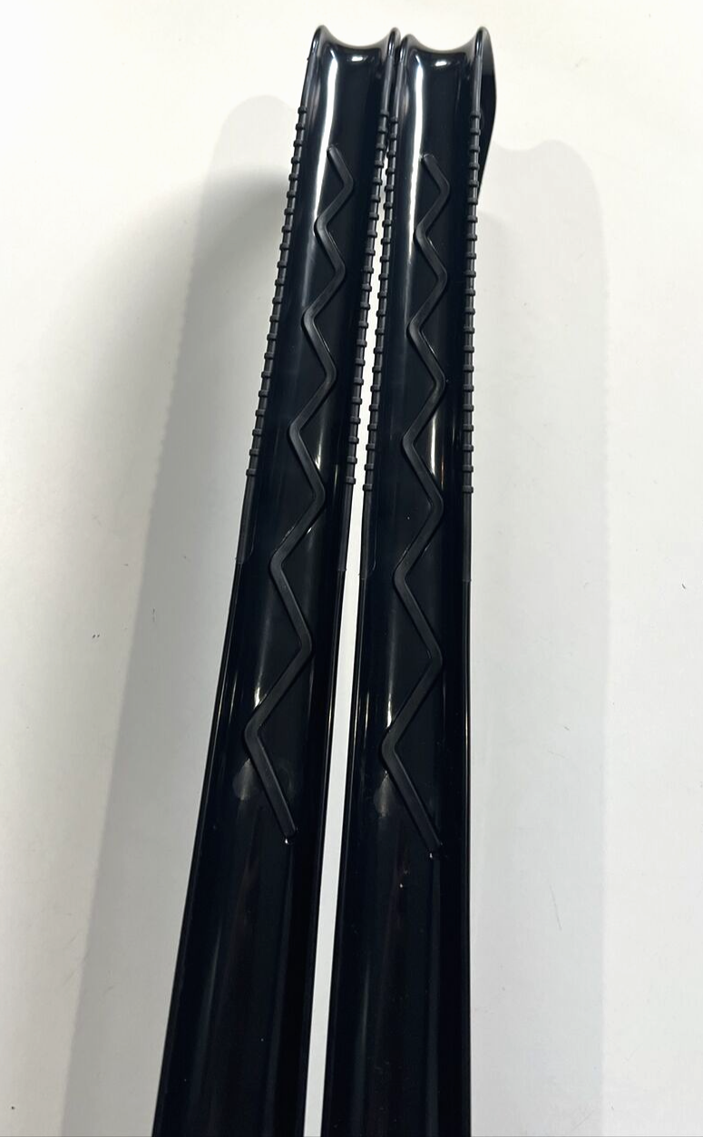 2 NEW Pack IKEA Like Style LONG HANDLE BLACK SHOE HORNS Rubberized Handle