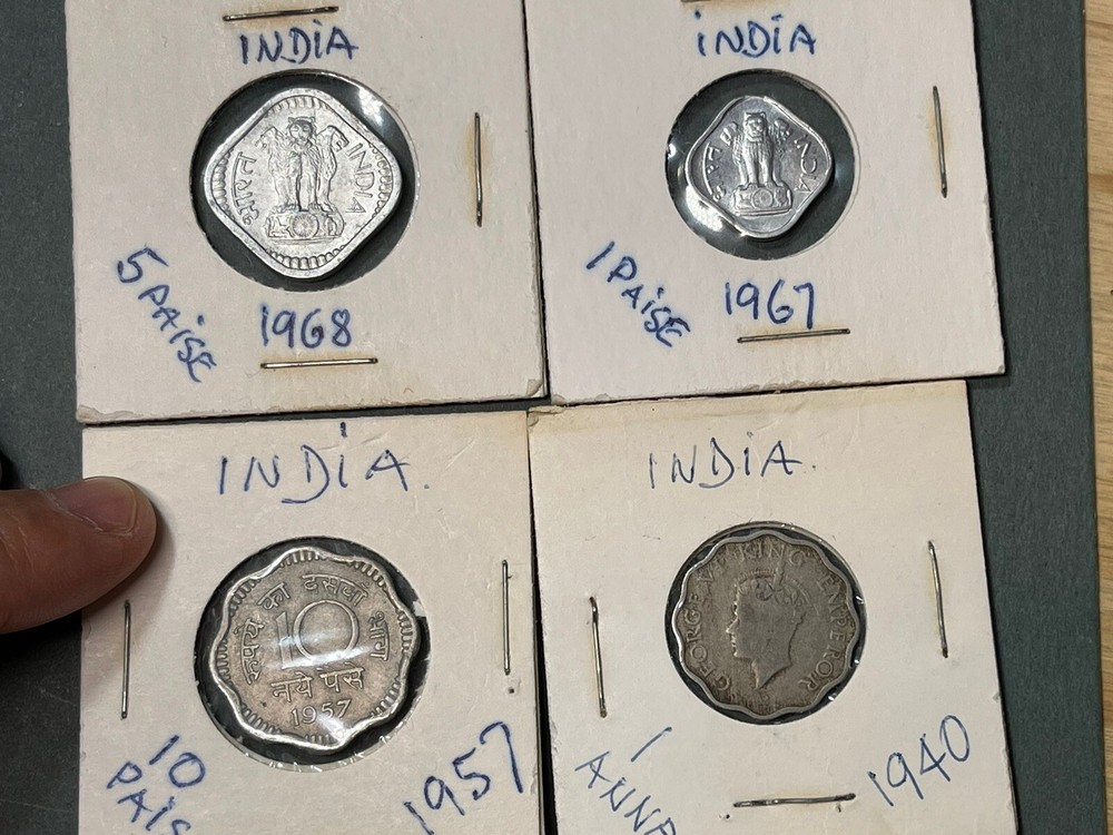 India 4 Coins Lot