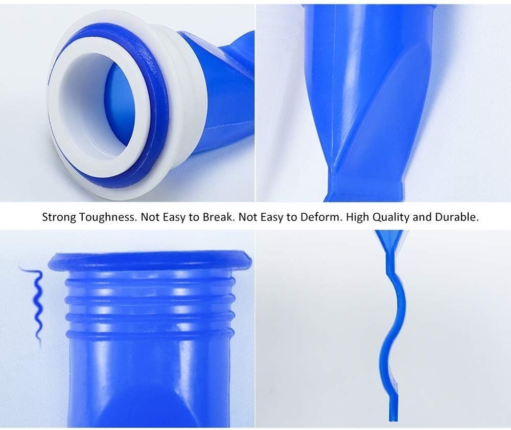 Easy Installation Drain Trap - Adjustable Silicone Backflow Preventer in Blue