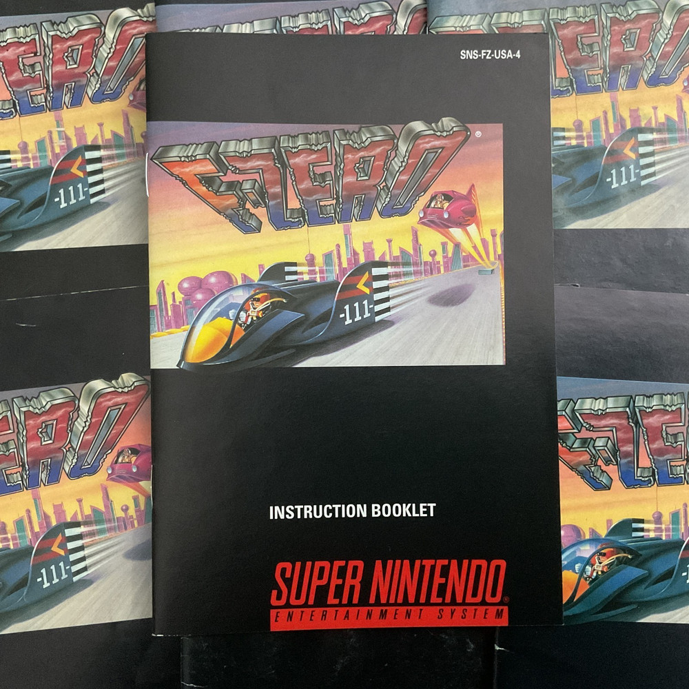 F-Zero SNES Super Nintendo Instruction Manual Only