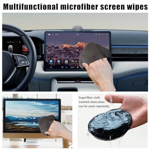 Car Screen Cleaner, Microfiber Auto Screen Cleaning Pad, Foldable Square,1Pcs