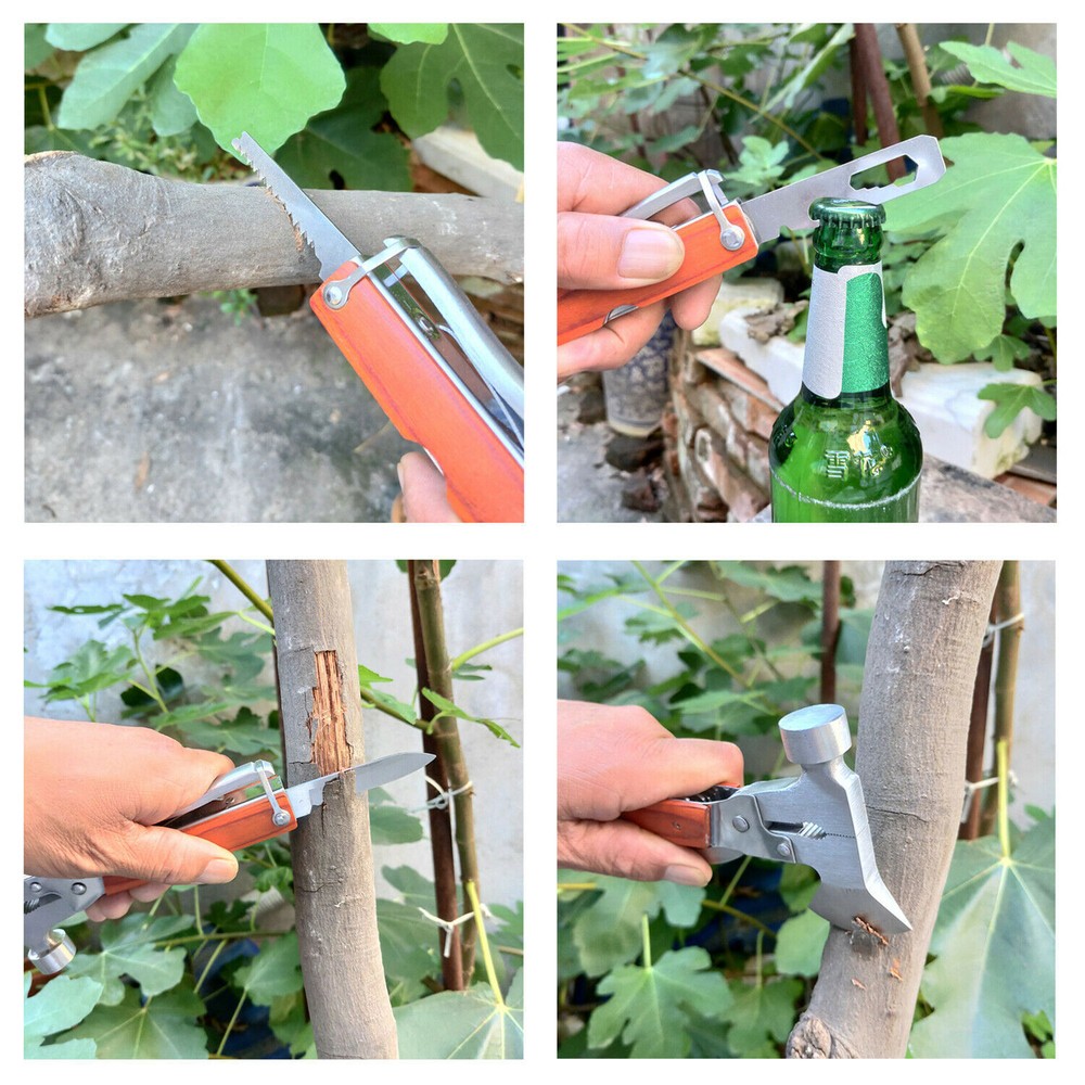 Multi function Outdoor Camping Emergency Survival Tools Axe Hatchet Hammer Plier