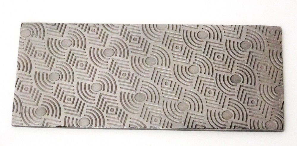 Pattern Texture Plate for Press or Rolling Mill 6 x 2.5 Inch, #10