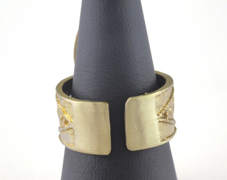 Ring Adjustable Ring Bezel Raw brass (18.5mm 8.5US inner size - Adjustable )2685