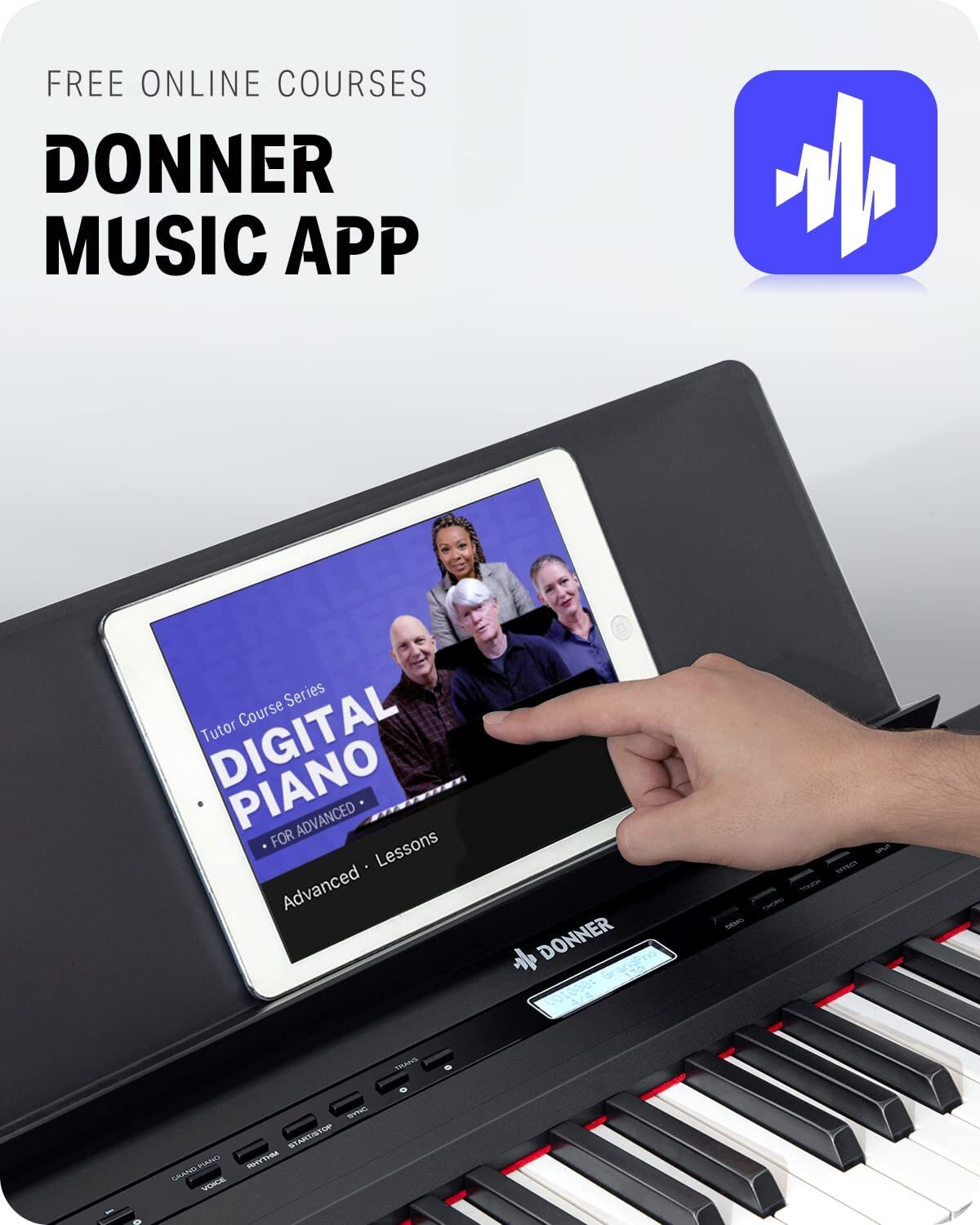Donner DEP-20 Digital Piano Keyboard 88 Weighted Keys with Stand