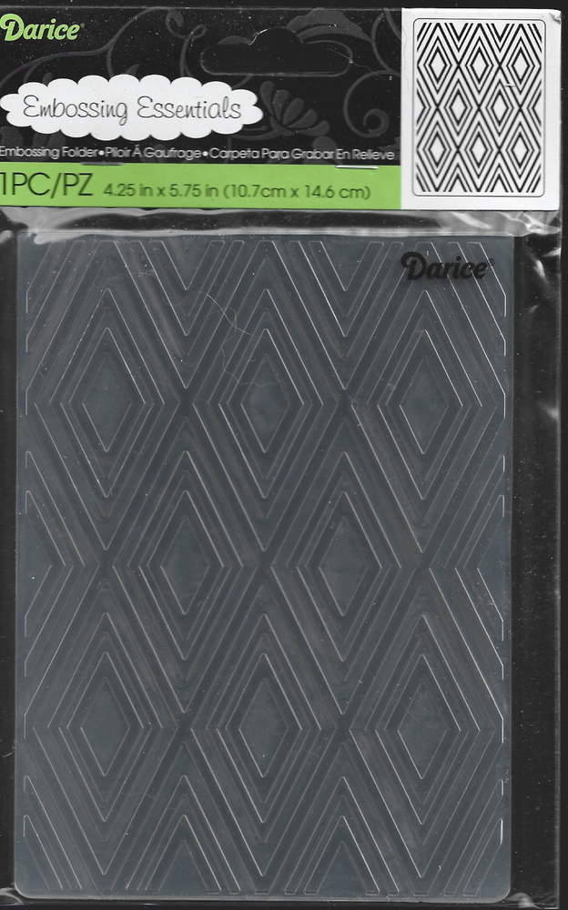 DARICE 4.25 x 5.75 embossing folder DIAMOND BACKGROUND