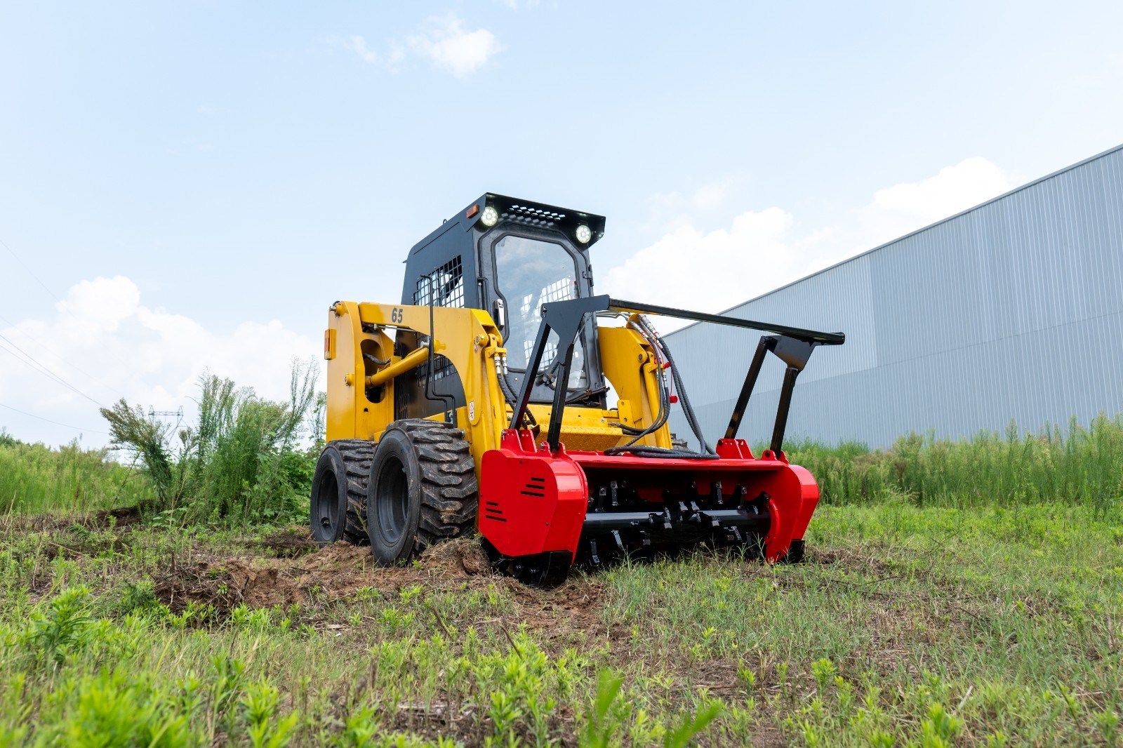 46in Forestry Mulcher Heavy Duty Brush Mower Fits Bobcat Skid Steer Loader