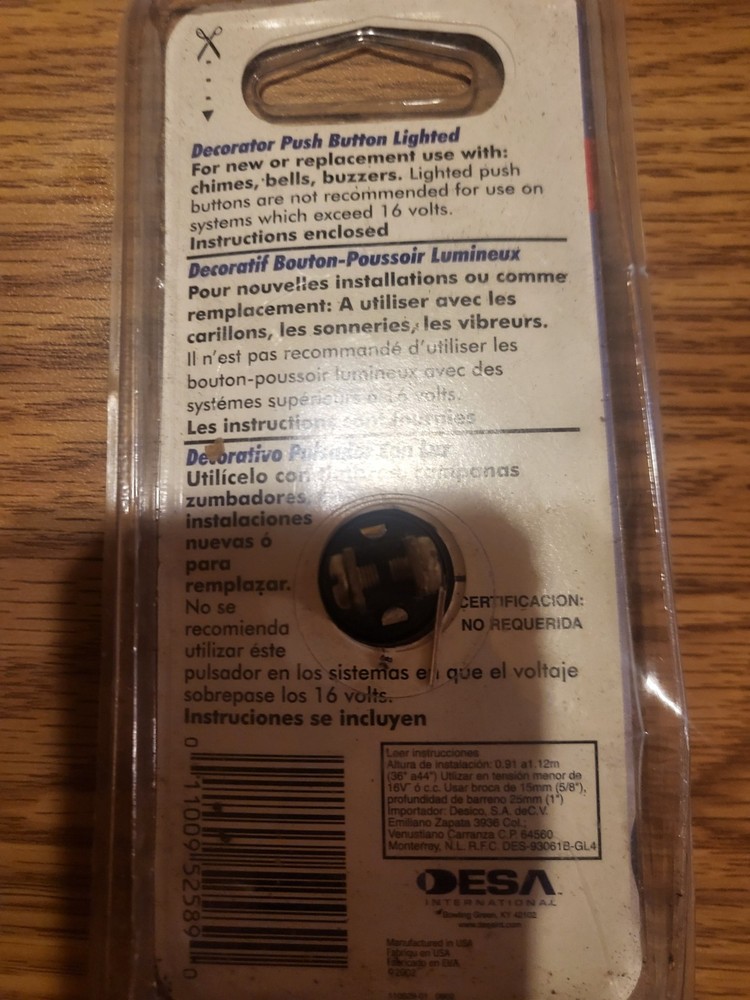 Vintage doorbell, face plate/button