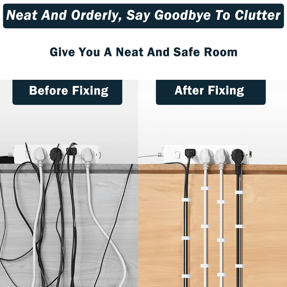 Cable Clips Nail in Cable Clips 100 Pcs 8mm Flat Ethernet Cable Wall Clips Cable