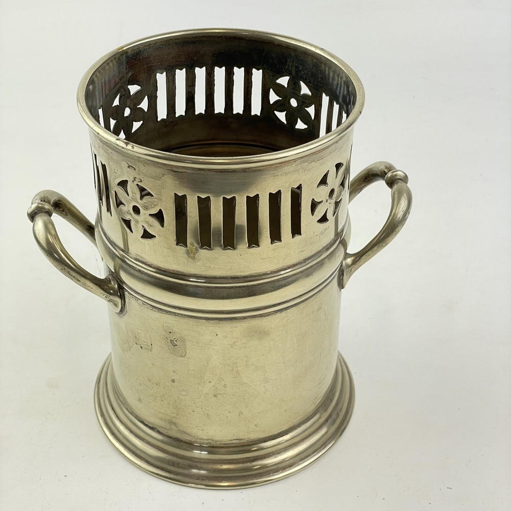 Antique Silver Plated Bottle Coaster 16cm High