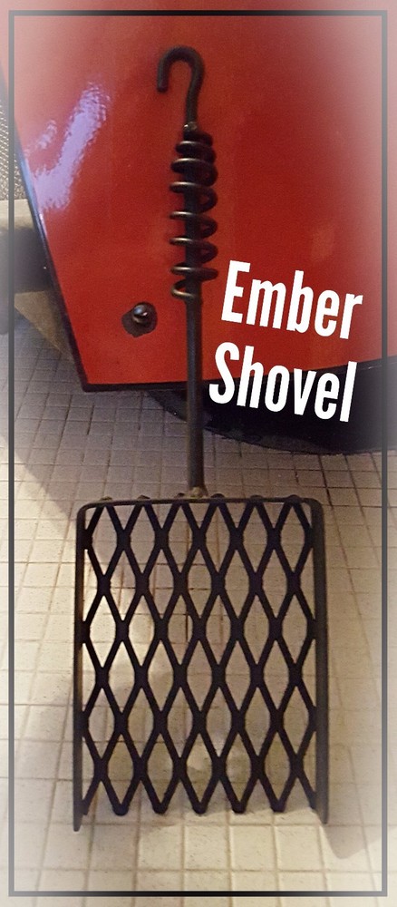 Fireplace (Box)-Std Ember Shovel & Ember/Ash Rake (Custom Lgth) ,Blacksmith made
