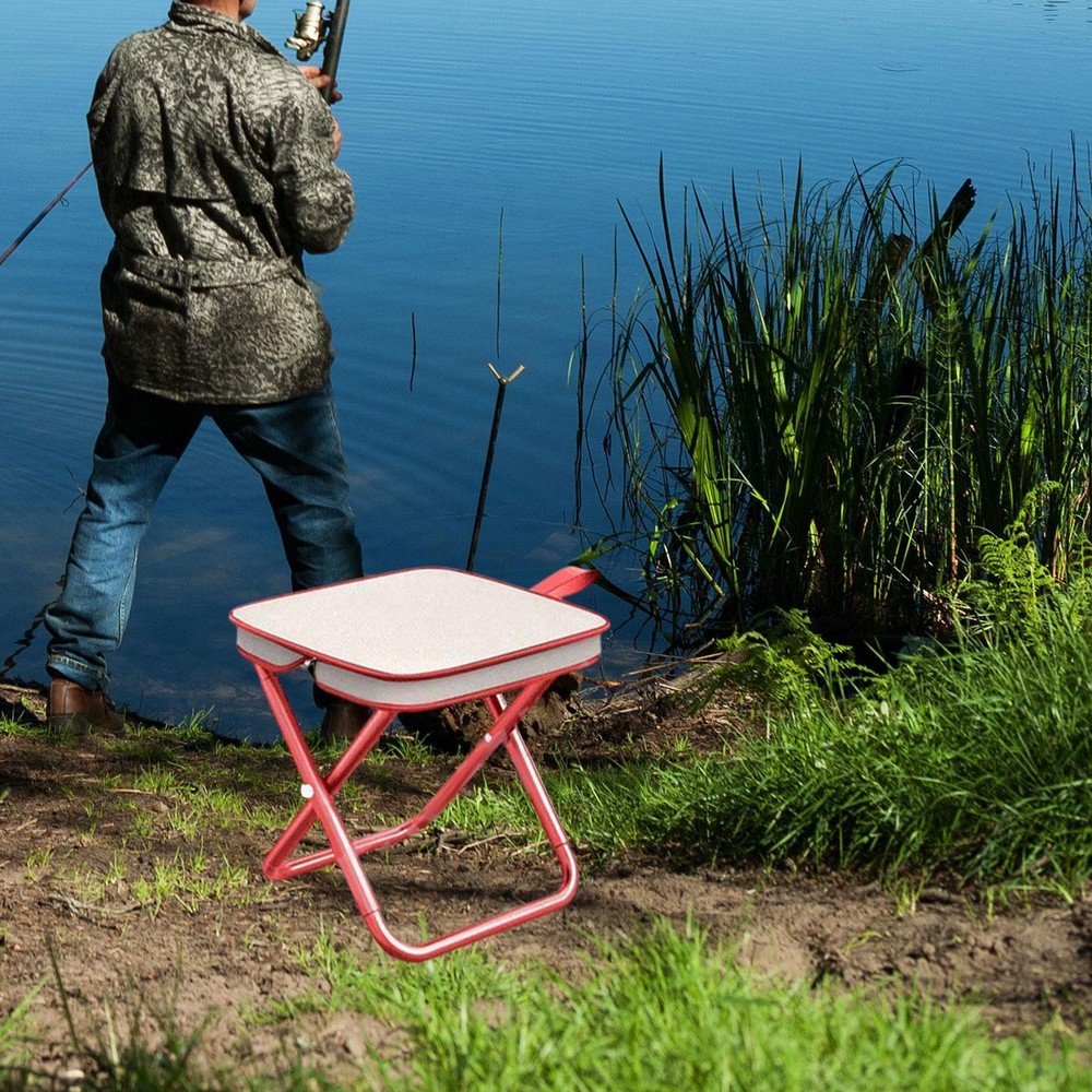 Folding Stool Practical Folded Fishing Chair for Train Travel Barbecue Beach