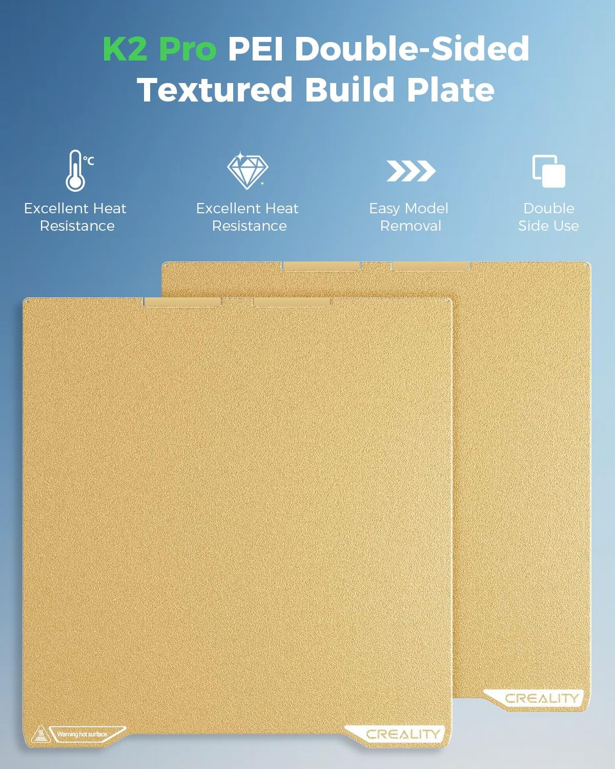 Creality K2 Pro PEI Double Sided Frosted Build Plate 310x325mm for K2 Pro Print