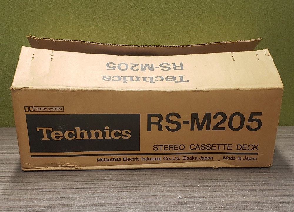 TECHNICS RS-M205 STEREO CASSETTE DECK Tape Player Recorder + Original Box