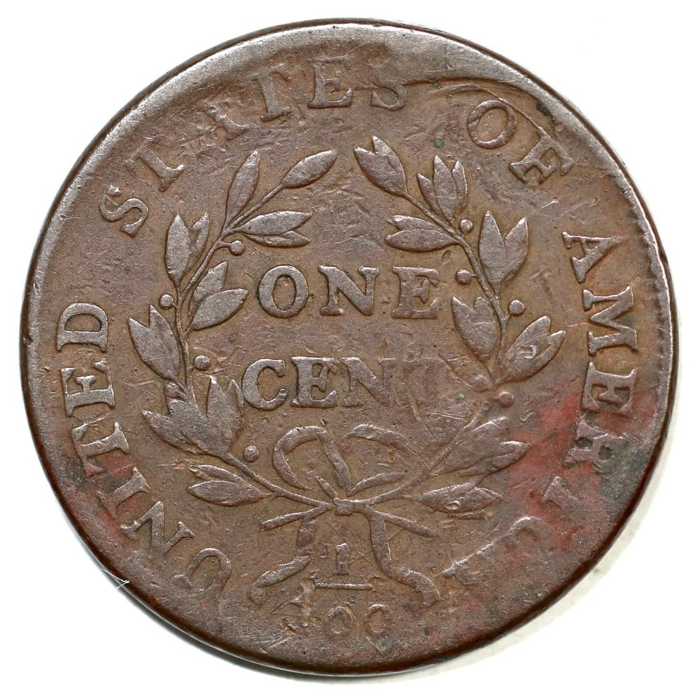 1801 S-215 R-4+ Draped Bust Large Cent Coin 1c