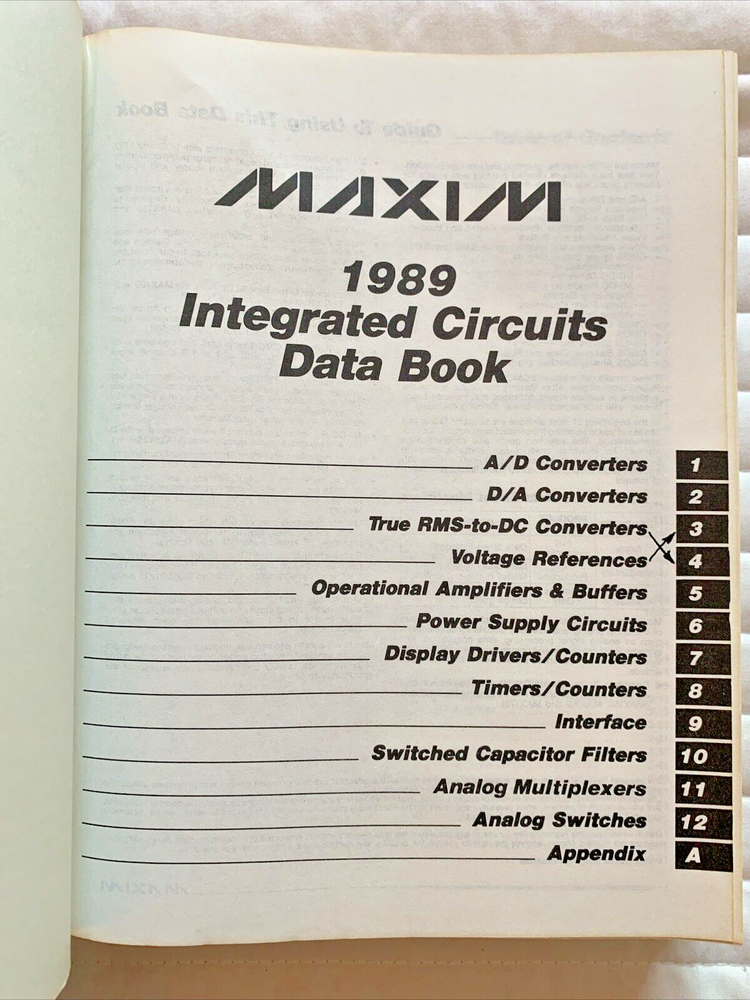Vintage 1989 MAXIM Integrated Circuits Data Book