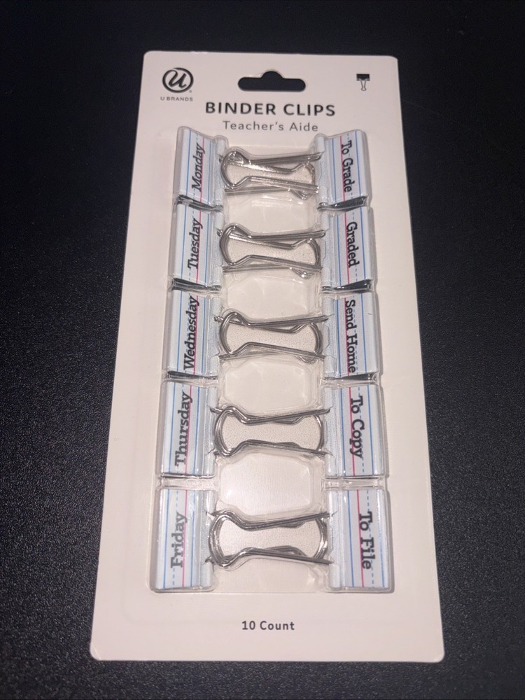 Binder Clips Teachers Aide 10 Count