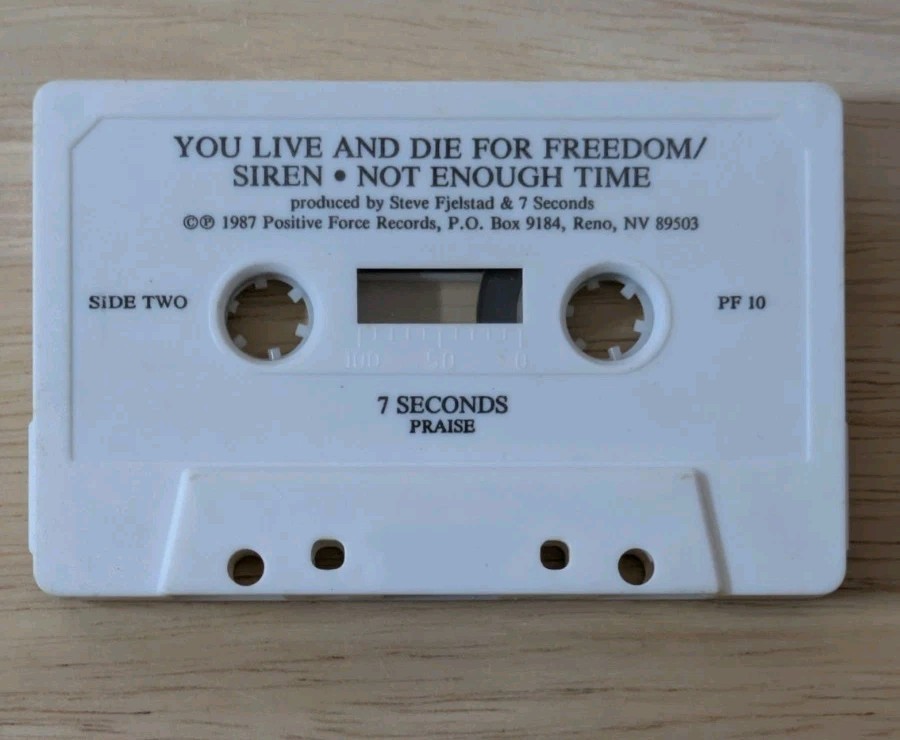 7 Seconds – Praise. Cassette Tape EP