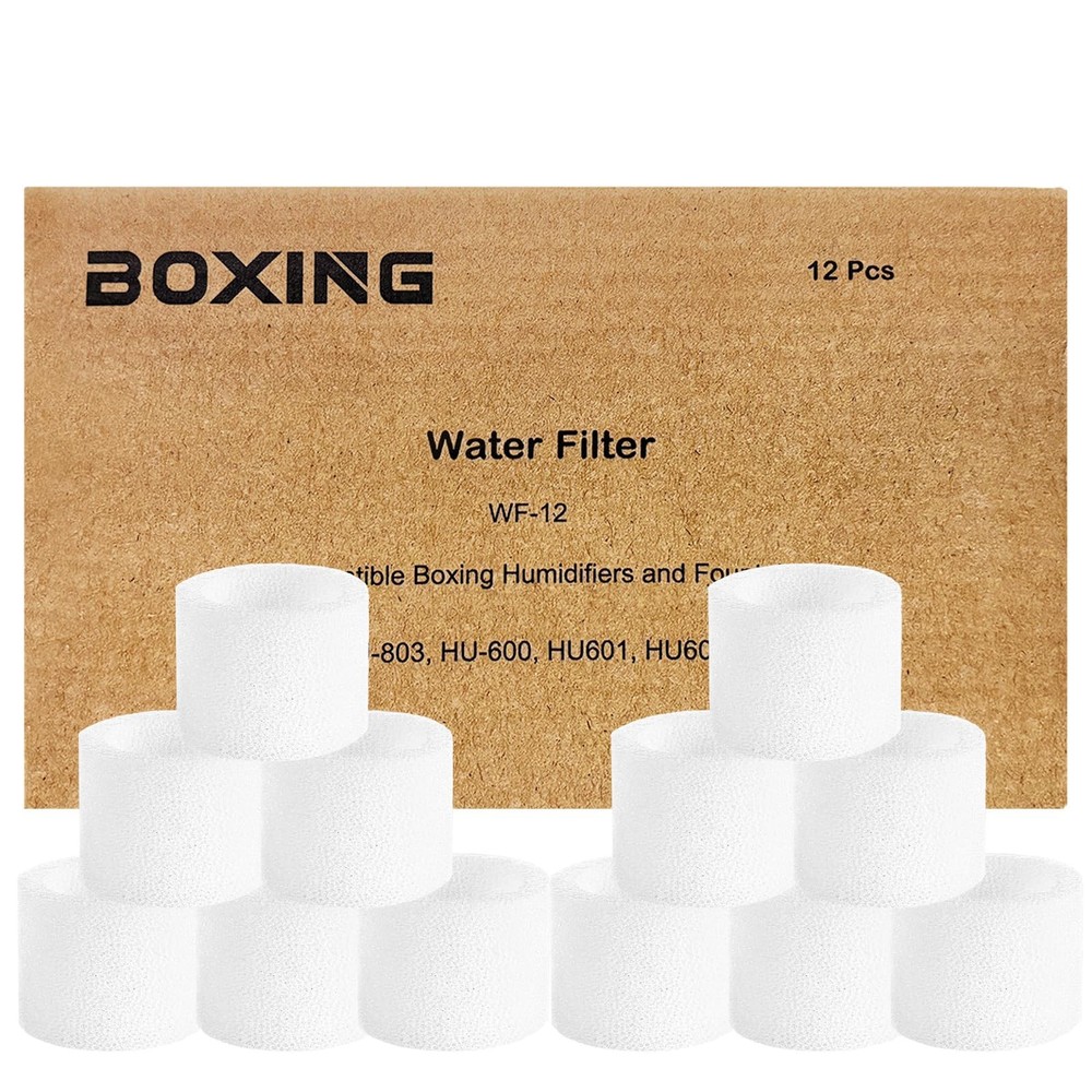 12-Pack Top Fill Humidifier Replacement Filters, Capture Particles, Improve H...
